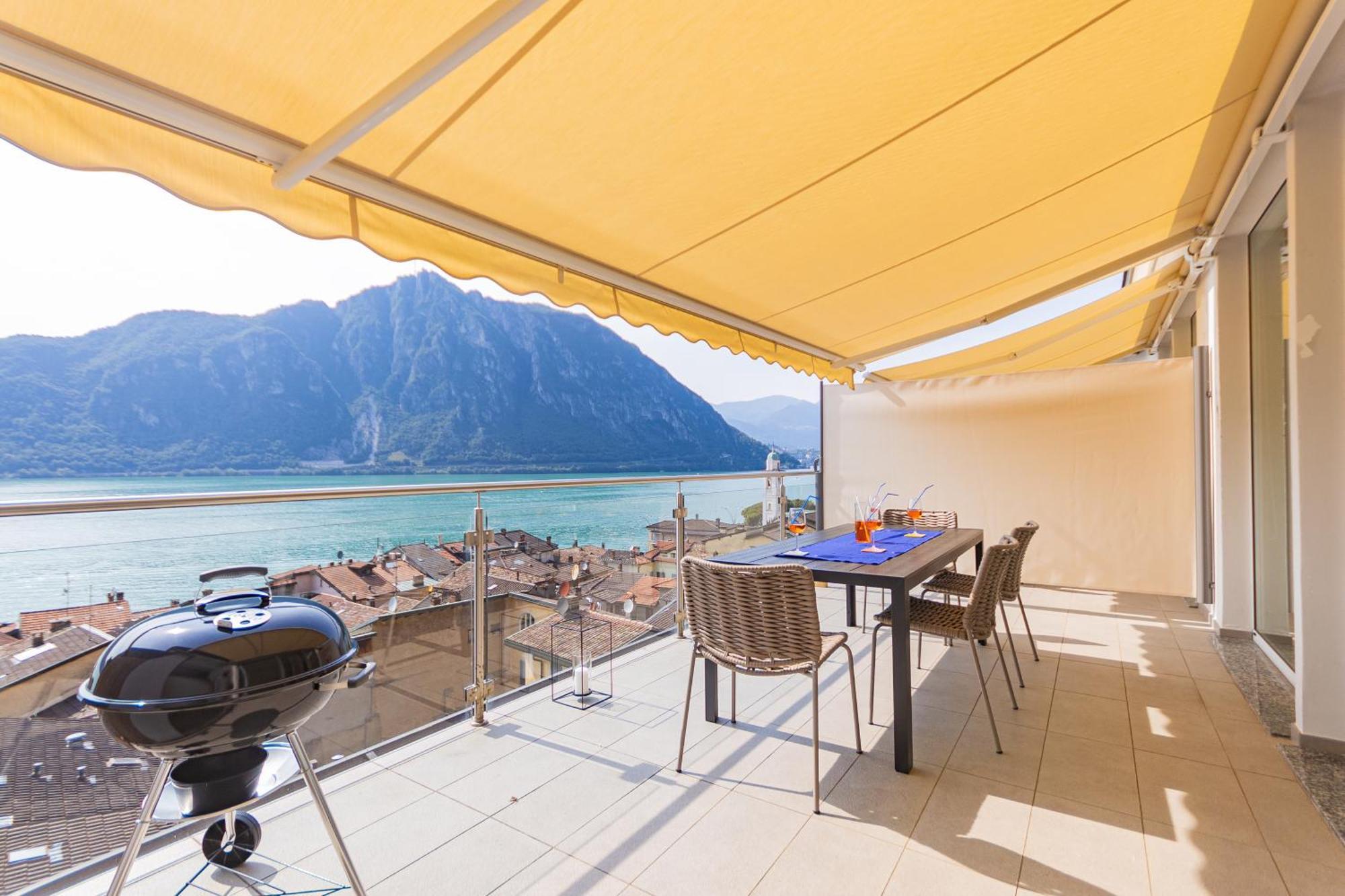 Apartamento Casa Madlen - Bright Attic With Marvelous View Campione dʼItalia Exterior foto